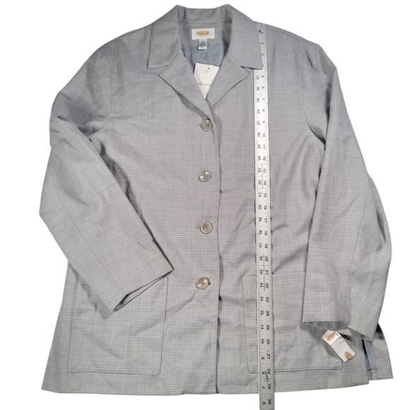 Vtg Talbots Blazer 10 Blue Worsted Wool USA NWT Lined 4-Button Career Jacket - Picture 6 of 10